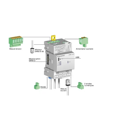 DIRIS B - Mesure, surveillance et qualité de l'énergie - EXPLODED_VIEW_EXT